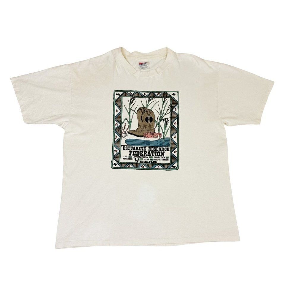 Vintage 1995 Estuarine Research Federation T-Shirt XL Texas Single Stitch
